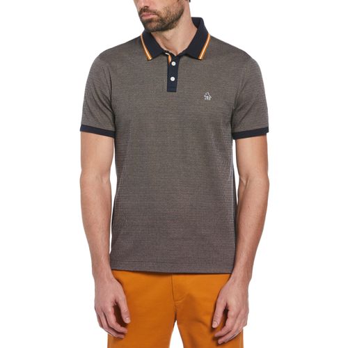 Polo De Hombre Knit Microdesign Navy