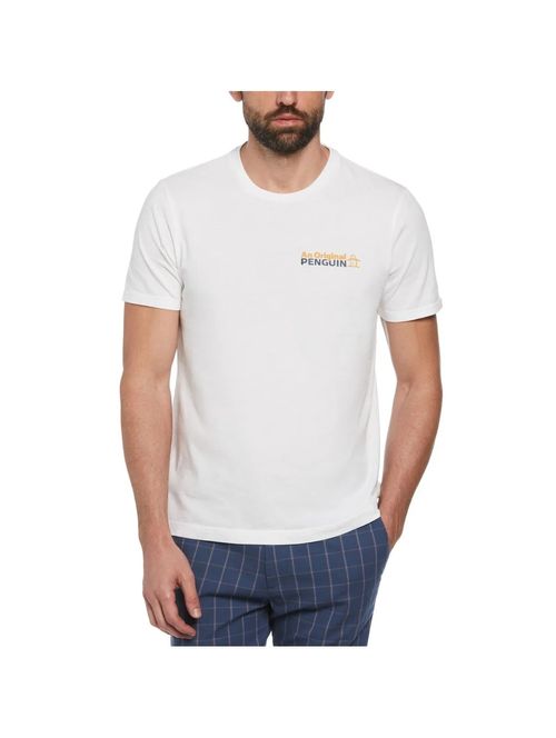 Polera Hombre Golf Estampado Blanco